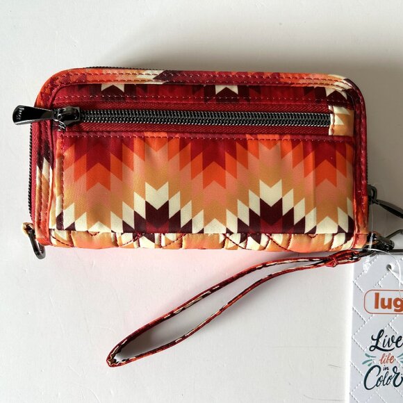 Lug Guild Collection Whirly RFID Wallet - Bargello Mountains Red - Picture 9 of 11